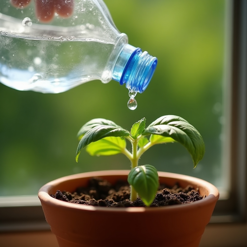 Sistema de riego por goteo casero hecho con botellas plásticas reutilizadas